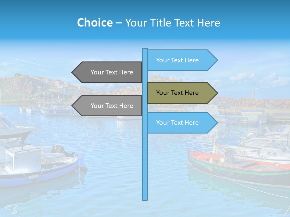 Craft Boat Harbor PowerPoint Template