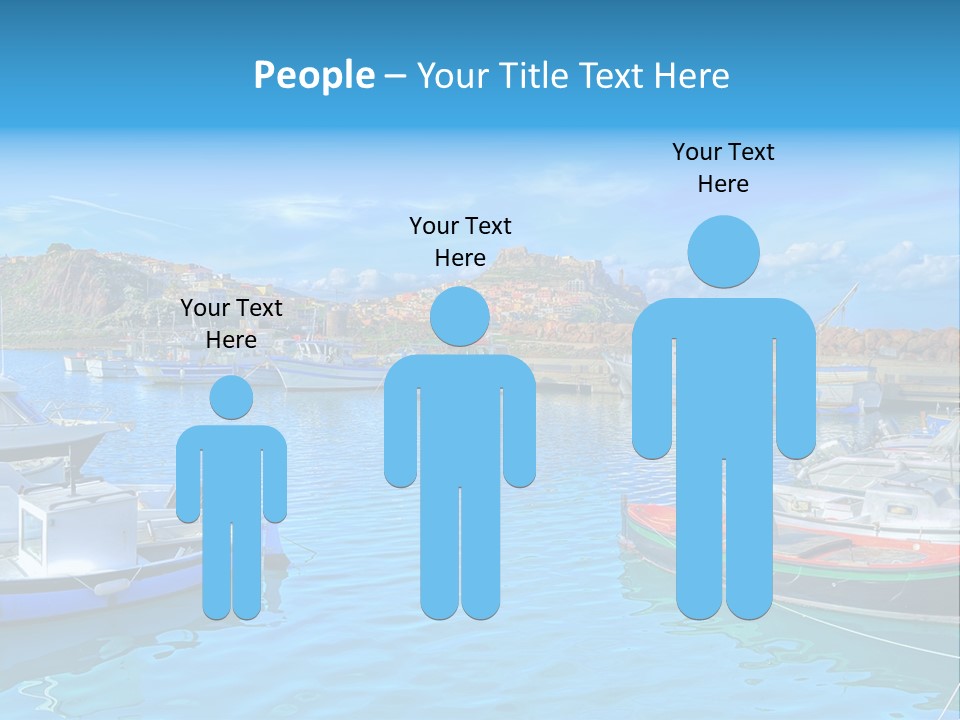 Craft Boat Harbor PowerPoint Template