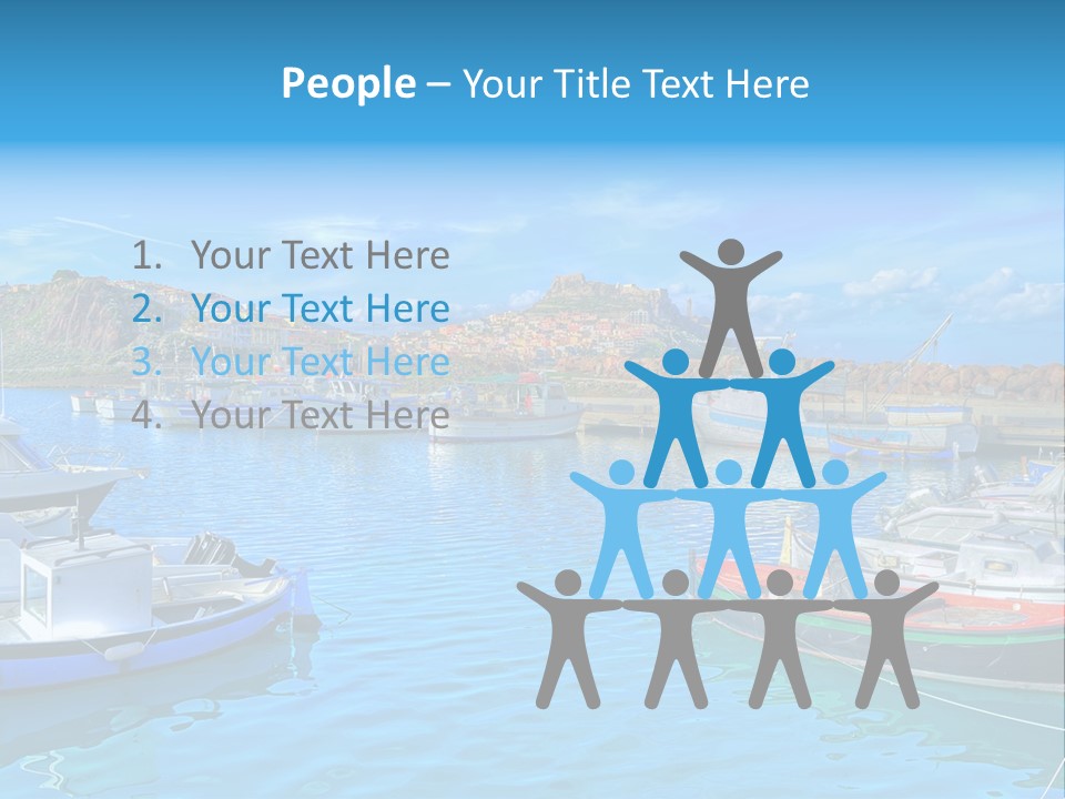 Craft Boat Harbor PowerPoint Template