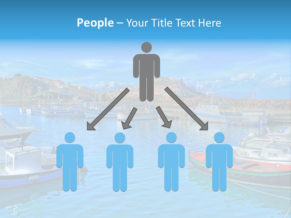 Craft Boat Harbor PowerPoint Template