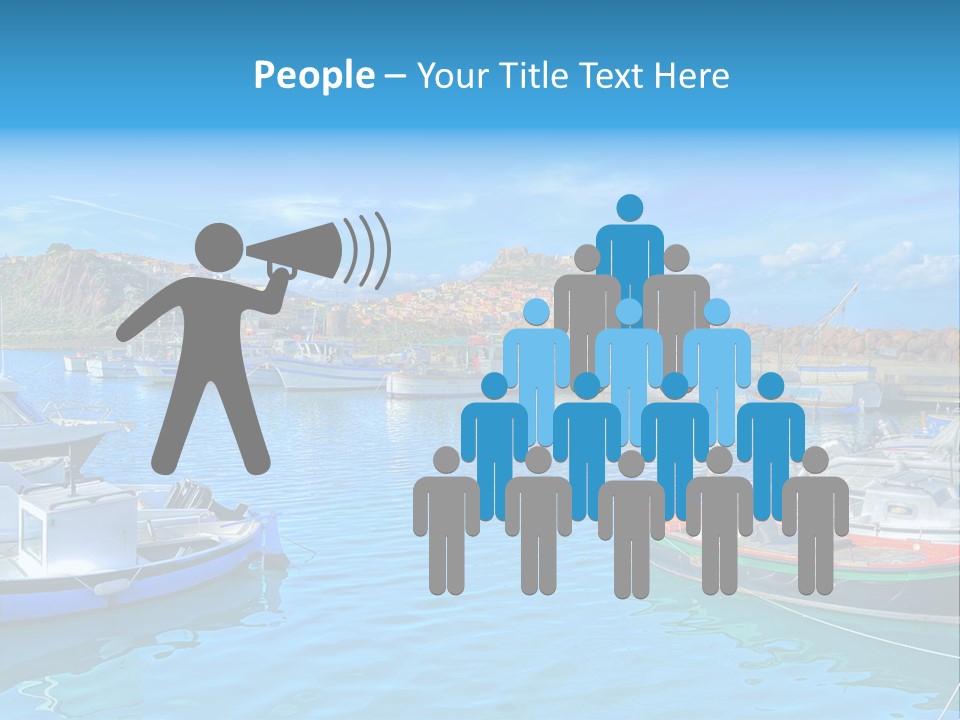 Craft Boat Harbor PowerPoint Template