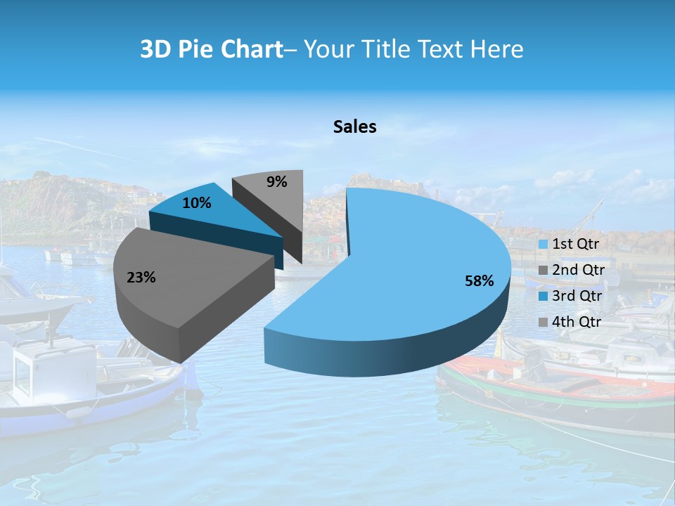 Craft Boat Harbor PowerPoint Template