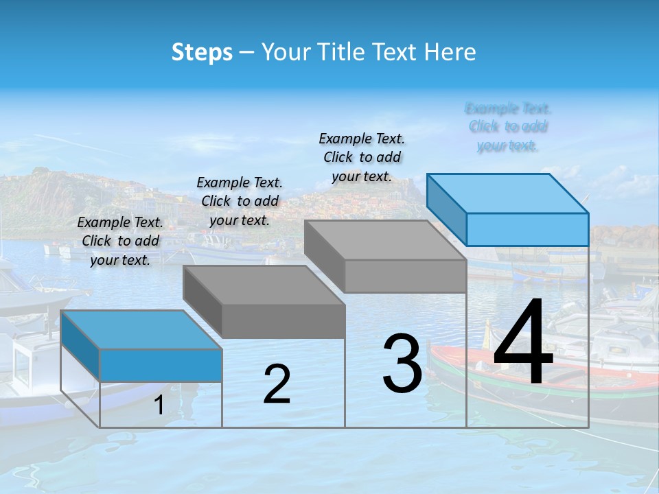 Craft Boat Harbor PowerPoint Template