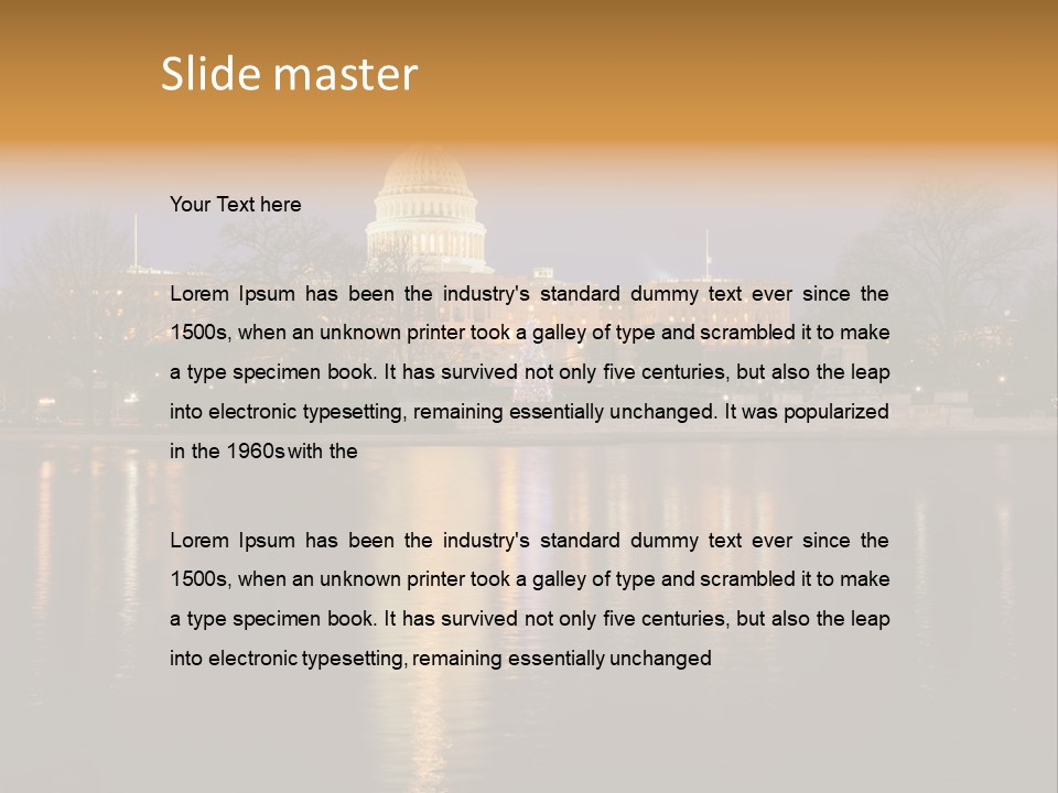 Capitol Symbol Tree PowerPoint Template