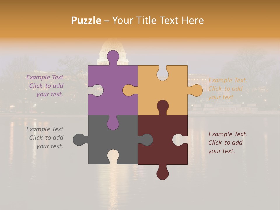 Capitol Symbol Tree PowerPoint Template