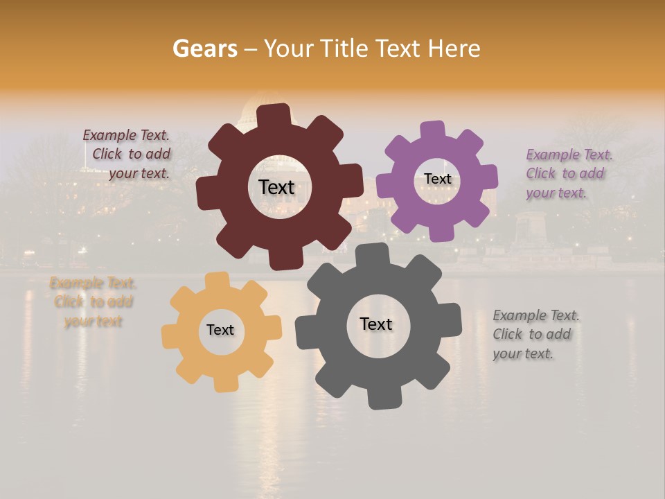 Capitol Symbol Tree PowerPoint Template