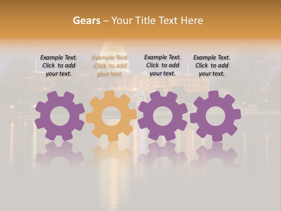 Capitol Symbol Tree PowerPoint Template