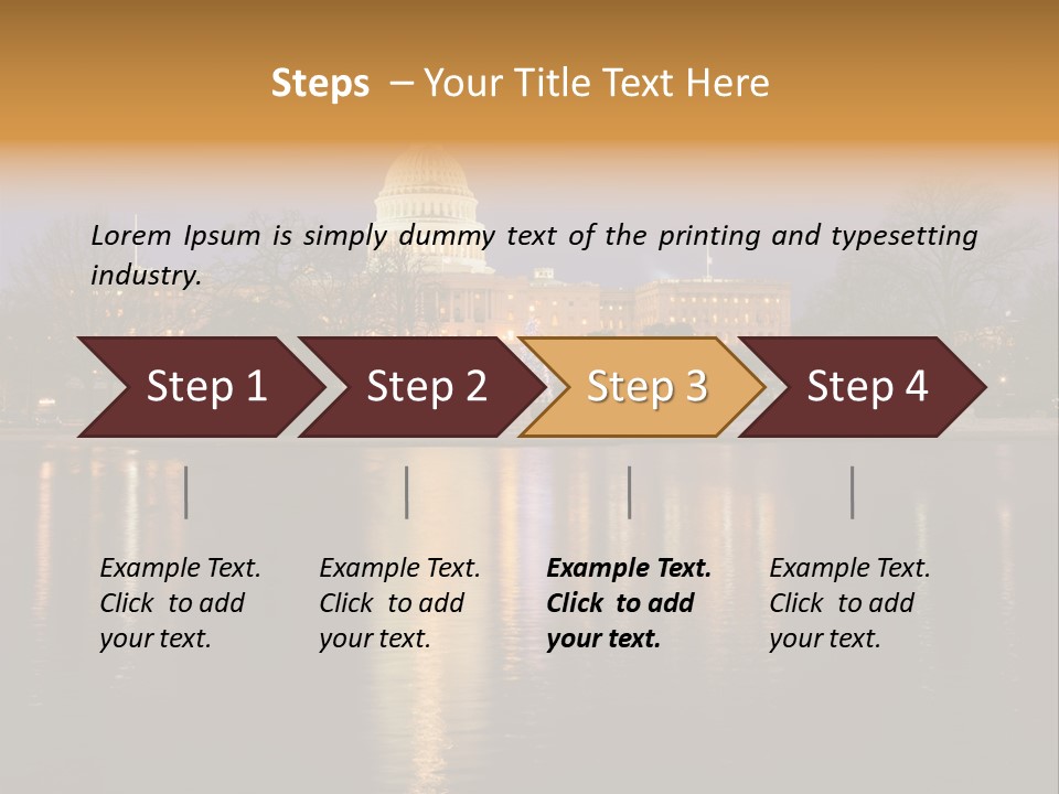 Capitol Symbol Tree PowerPoint Template