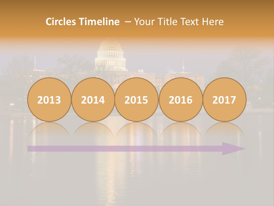 Capitol Symbol Tree PowerPoint Template