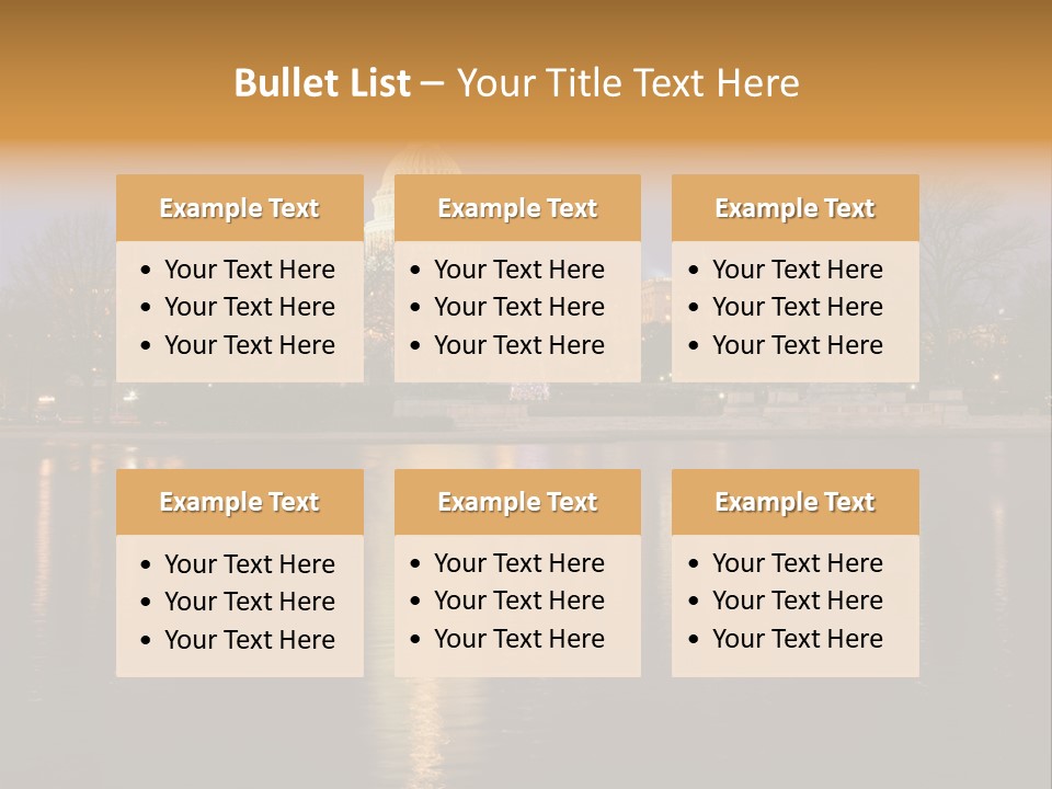Capitol Symbol Tree PowerPoint Template
