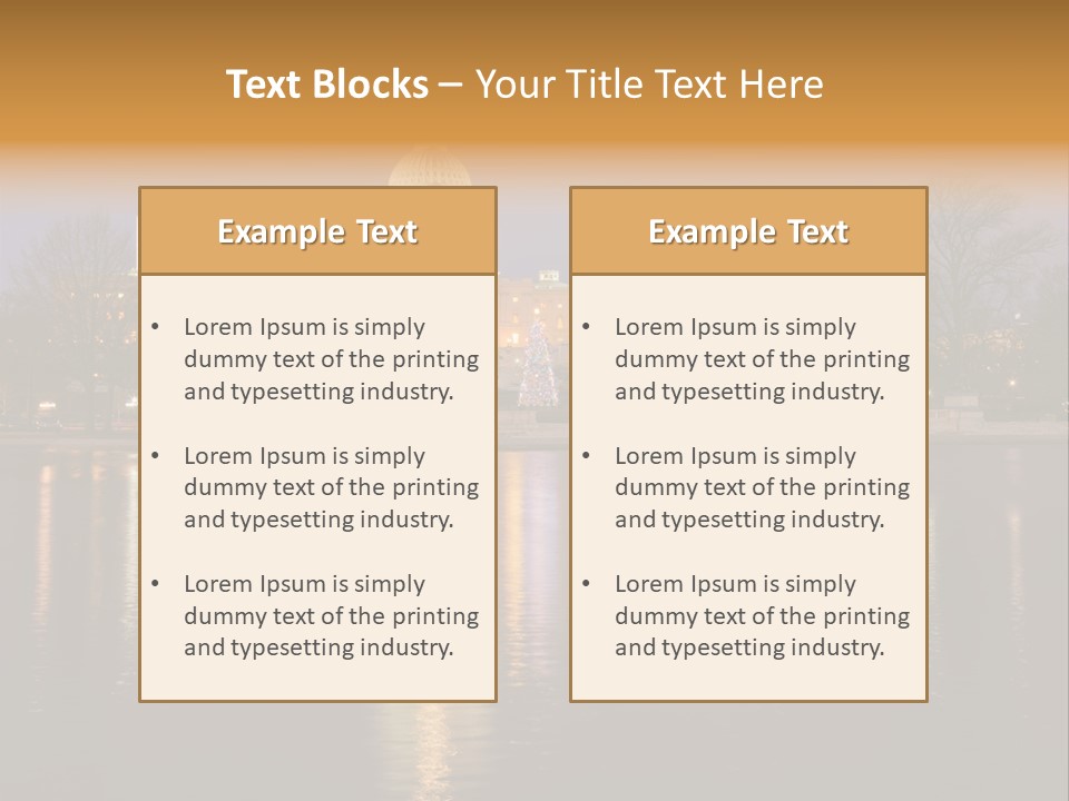 Capitol Symbol Tree PowerPoint Template