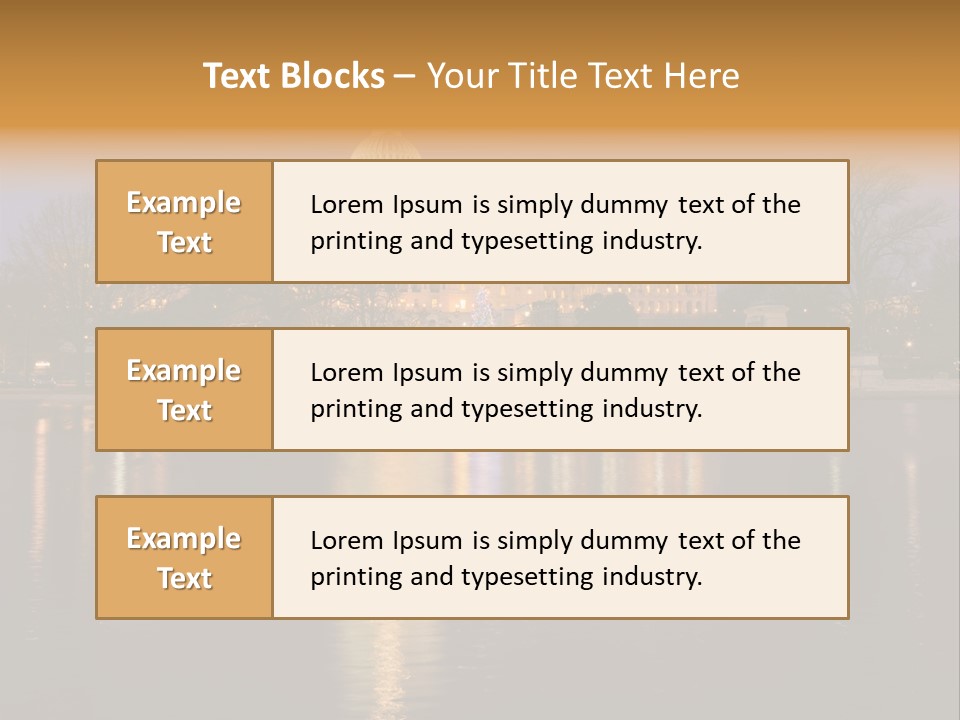 Capitol Symbol Tree PowerPoint Template