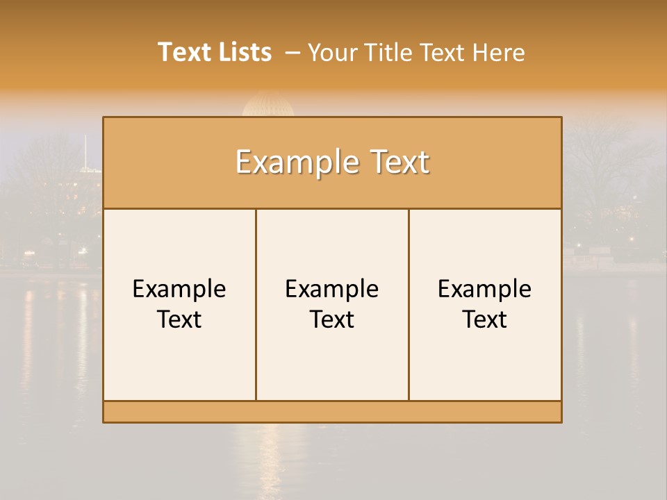 Capitol Symbol Tree PowerPoint Template