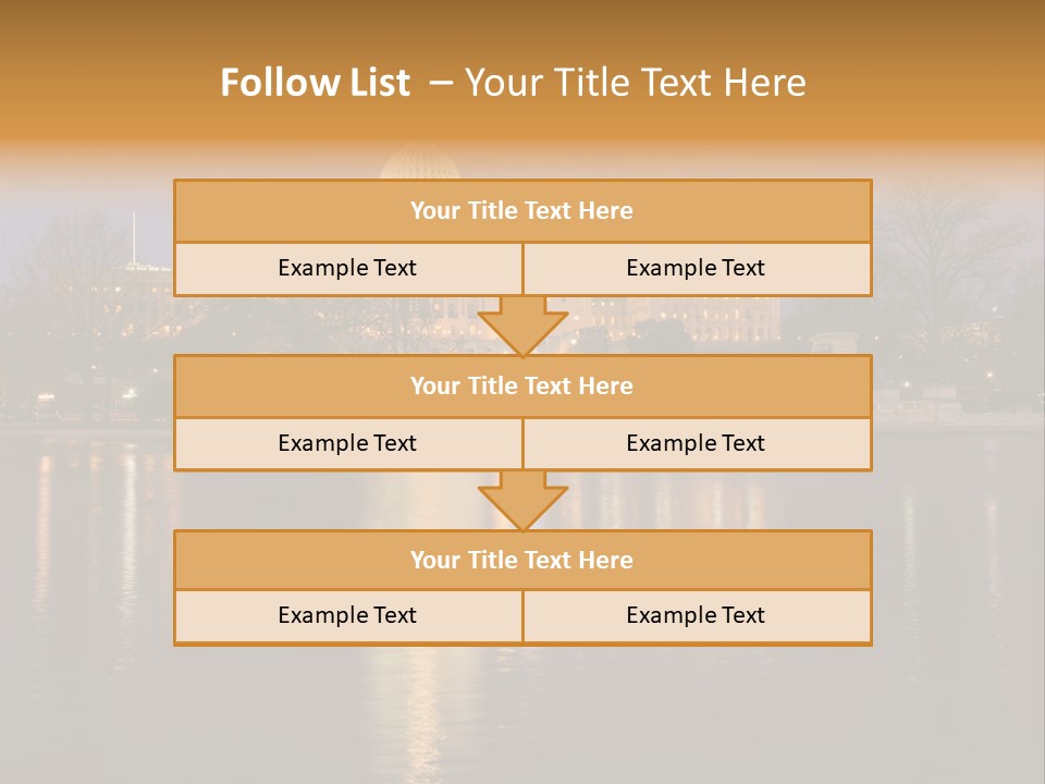 Capitol Symbol Tree PowerPoint Template