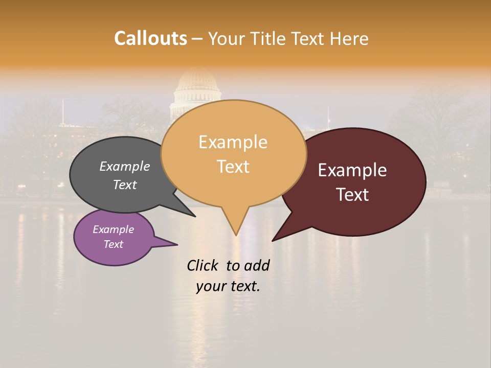 Capitol Symbol Tree PowerPoint Template