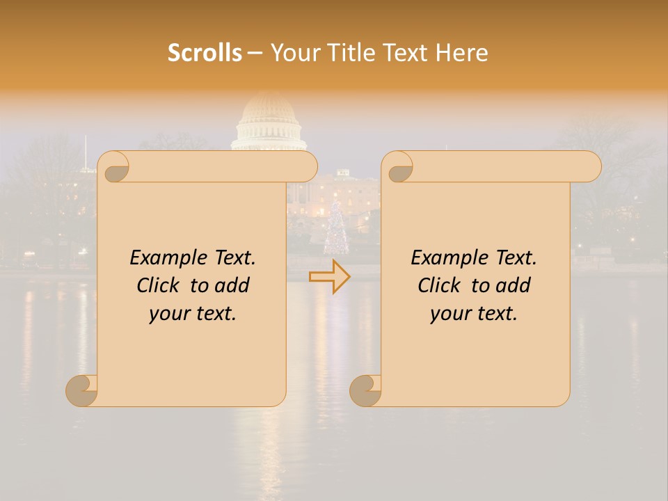 Capitol Symbol Tree PowerPoint Template