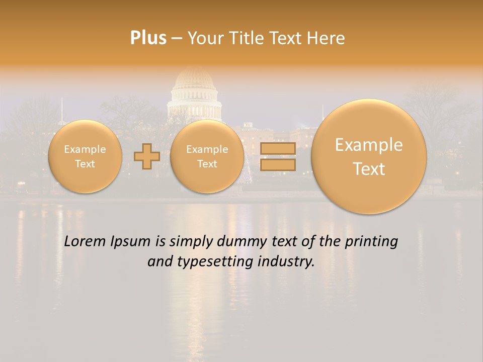Capitol Symbol Tree PowerPoint Template