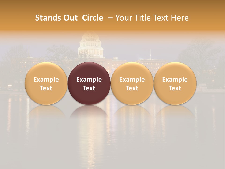 Capitol Symbol Tree PowerPoint Template