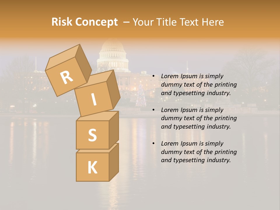 Capitol Symbol Tree PowerPoint Template