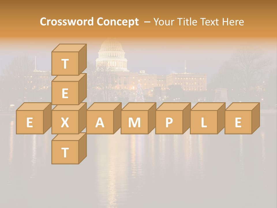Capitol Symbol Tree PowerPoint Template