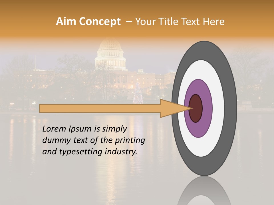 Capitol Symbol Tree PowerPoint Template