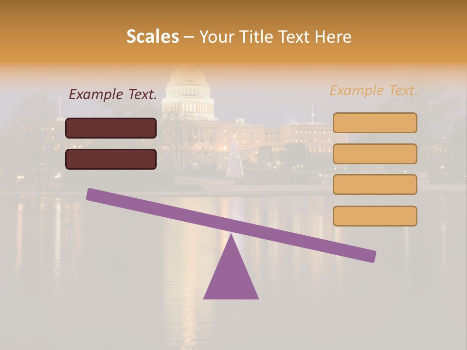 Capitol Symbol Tree PowerPoint Template