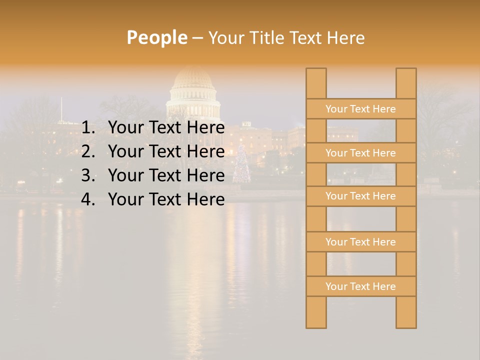 Capitol Symbol Tree PowerPoint Template