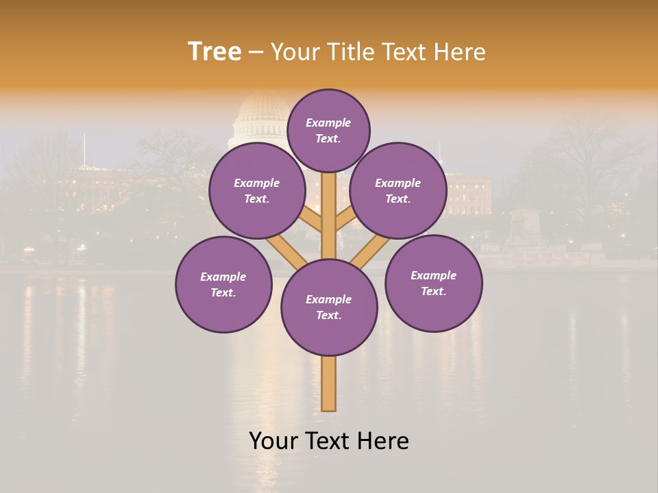 Capitol Symbol Tree PowerPoint Template