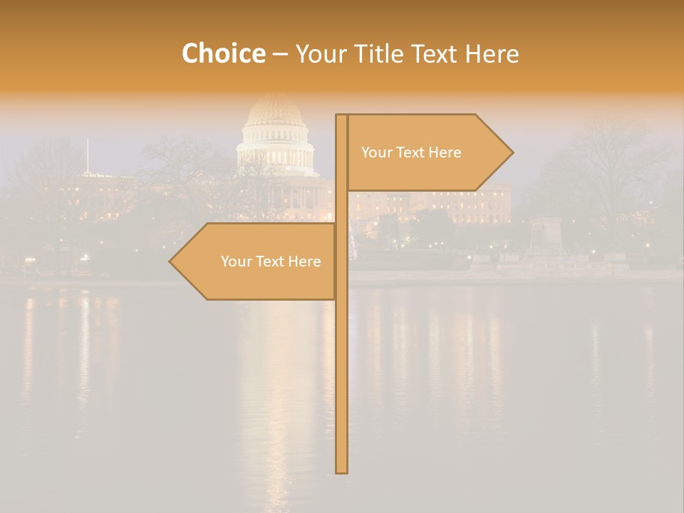 Capitol Symbol Tree PowerPoint Template