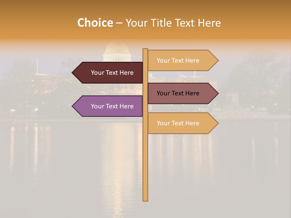 Capitol Symbol Tree PowerPoint Template