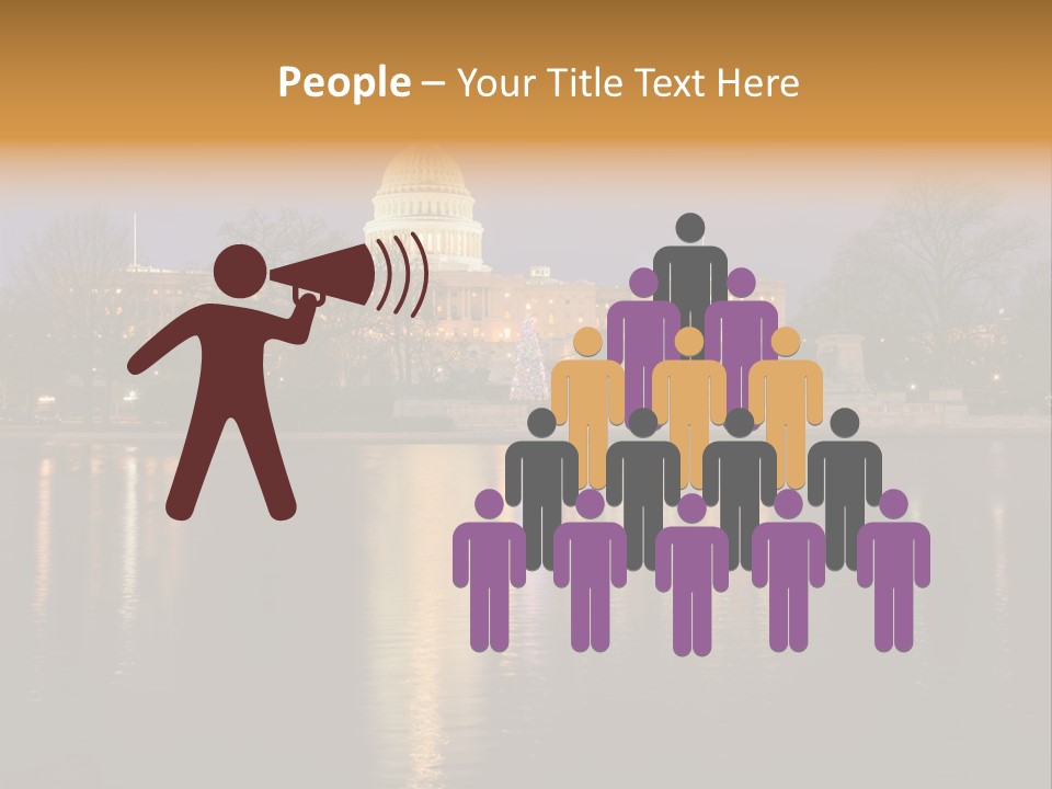 Capitol Symbol Tree PowerPoint Template