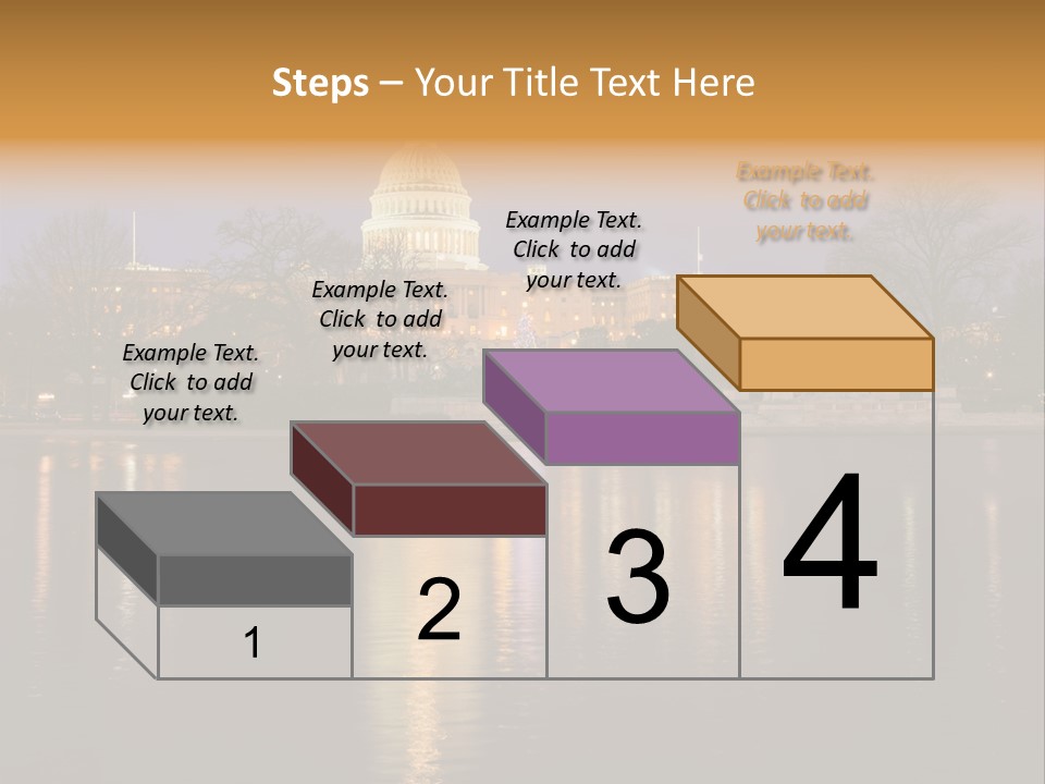 Capitol Symbol Tree PowerPoint Template