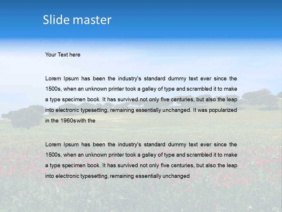 Wallpaper Decorative Bud PowerPoint Template