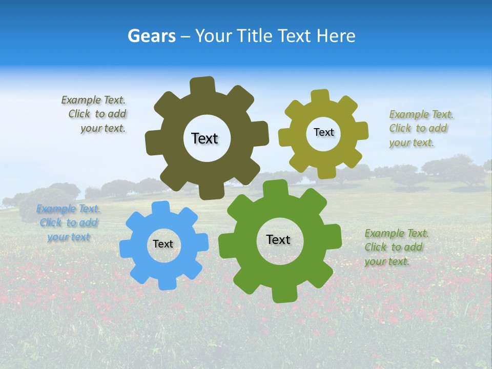 Wallpaper Decorative Bud PowerPoint Template