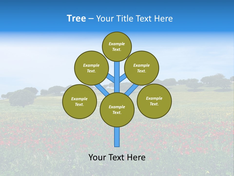 Wallpaper Decorative Bud PowerPoint Template