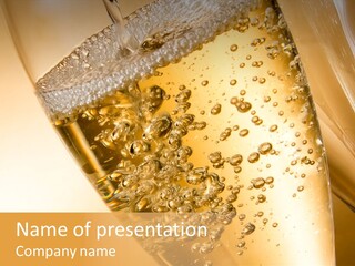 Champagne Drink Festive PowerPoint Template