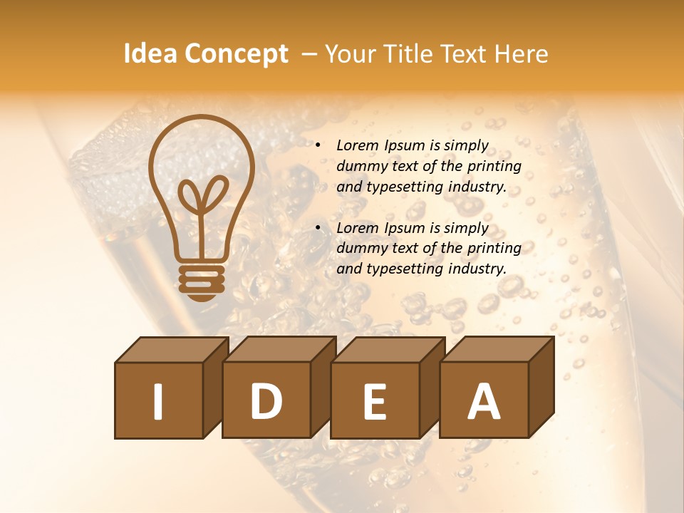 Champagne Drink Festive PowerPoint Template