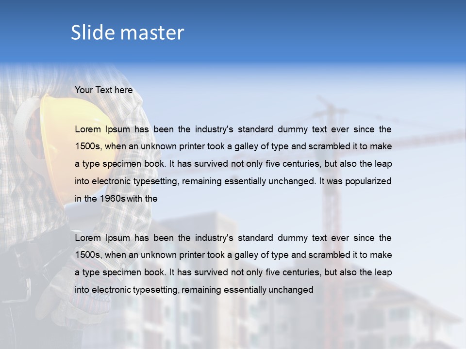 Industry Hand Structure PowerPoint Template