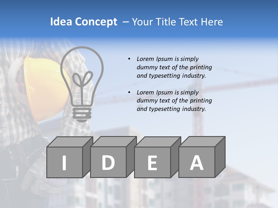 Industry Hand Structure PowerPoint Template