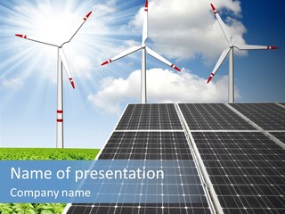 Electricity Turbine Generation PowerPoint Template