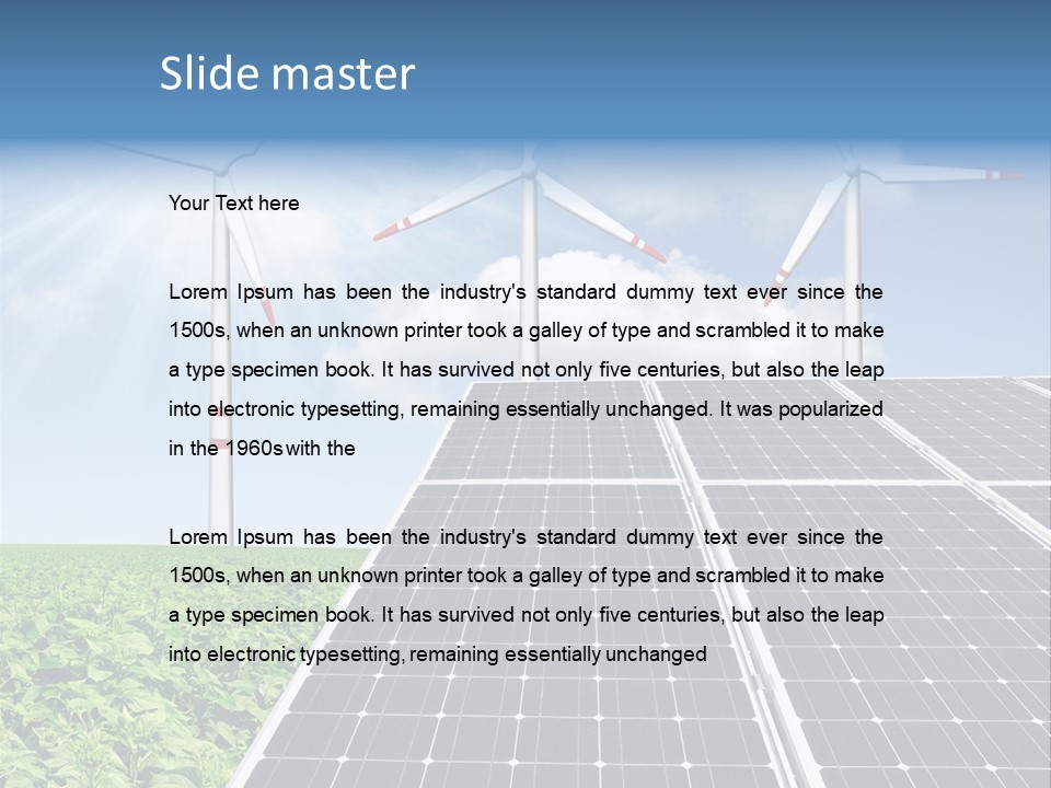 Electricity Turbine Generation PowerPoint Template