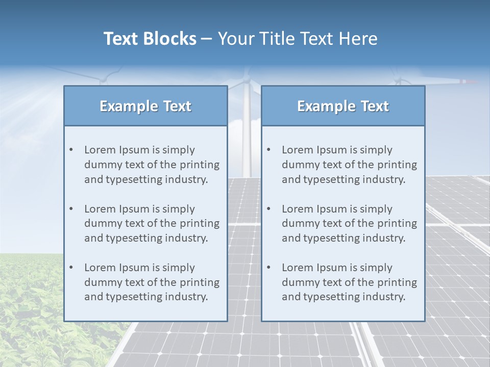 Electricity Turbine Generation PowerPoint Template
