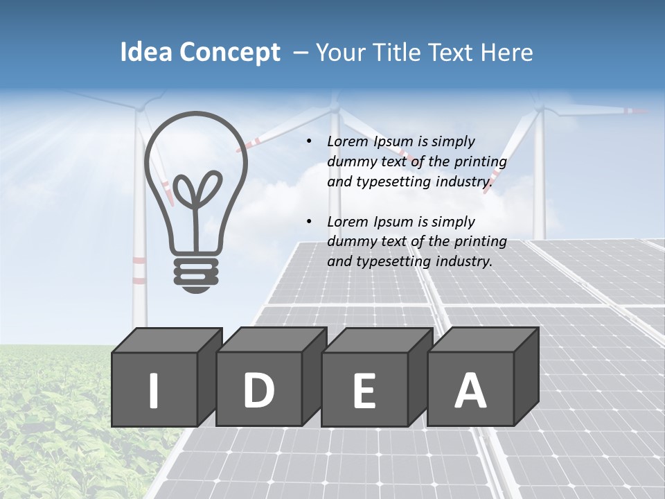 Electricity Turbine Generation PowerPoint Template