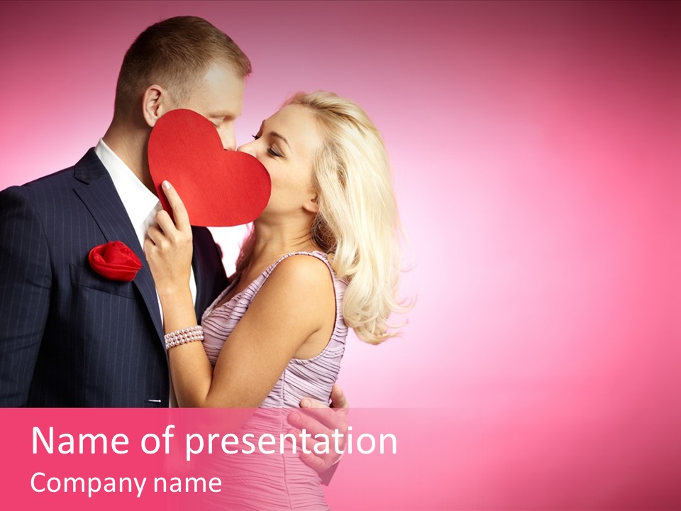 Family Inlove Behind PowerPoint Template