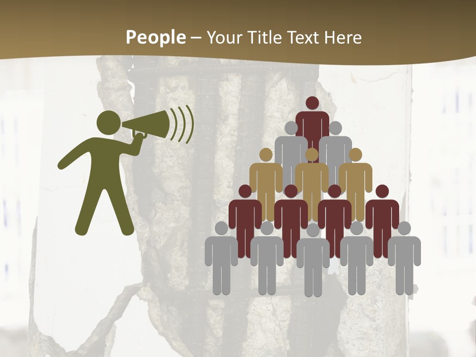 Structure Wall Grey PowerPoint Template