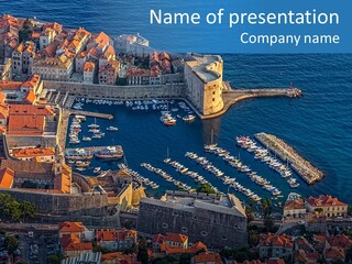Historical Dubrovnik Building PowerPoint Template