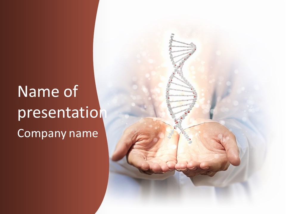 Microscopic Cytosine Dna PowerPoint Template