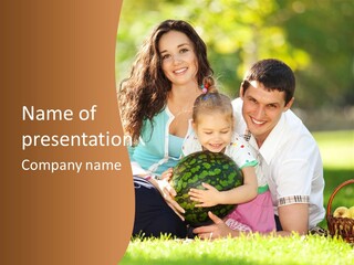 Kid Picnic Fruit PowerPoint Template