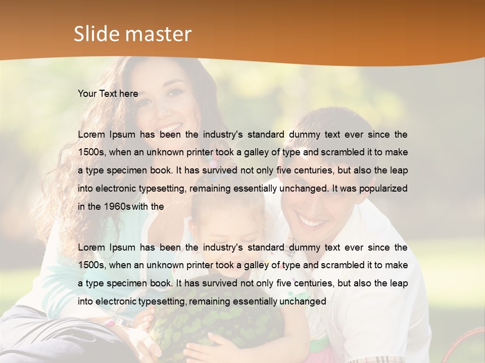 Kid Picnic Fruit PowerPoint Template