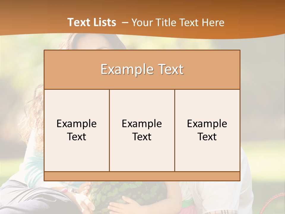 Kid Picnic Fruit PowerPoint Template